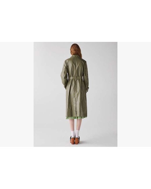 Kate Spade Green Belted Trench Coat