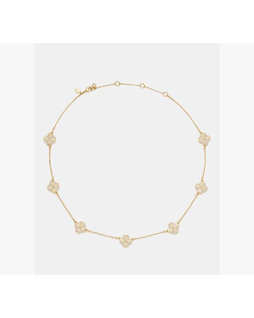 Kate Spade White Flower Pave Scatter Necklace
