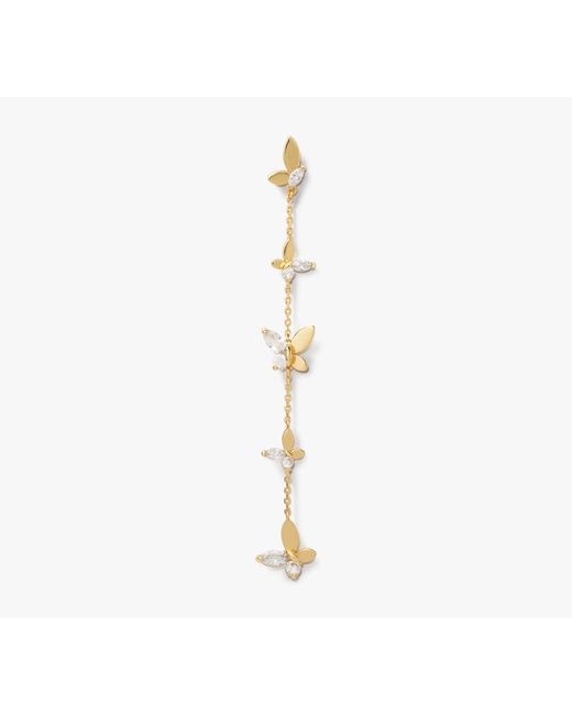 Kate Spade White Kate Spade Social Butterfly Linear Earrings