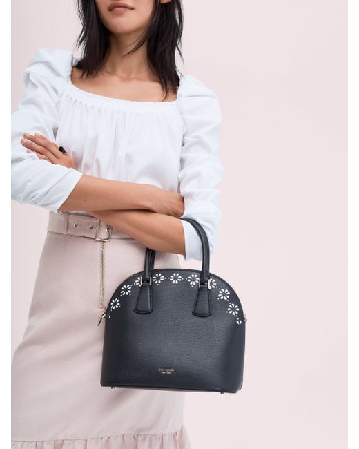 sylvia perforated large satchel