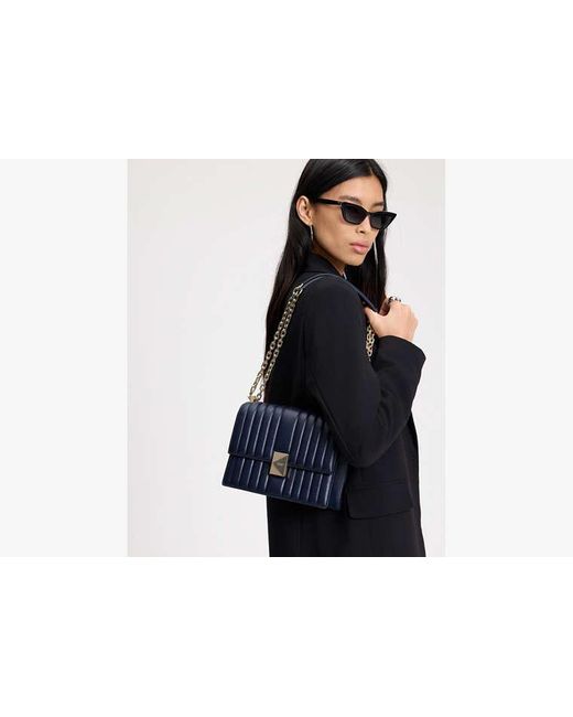 Kate Spade Blue Deco Quilted Chain Shoulder Bag