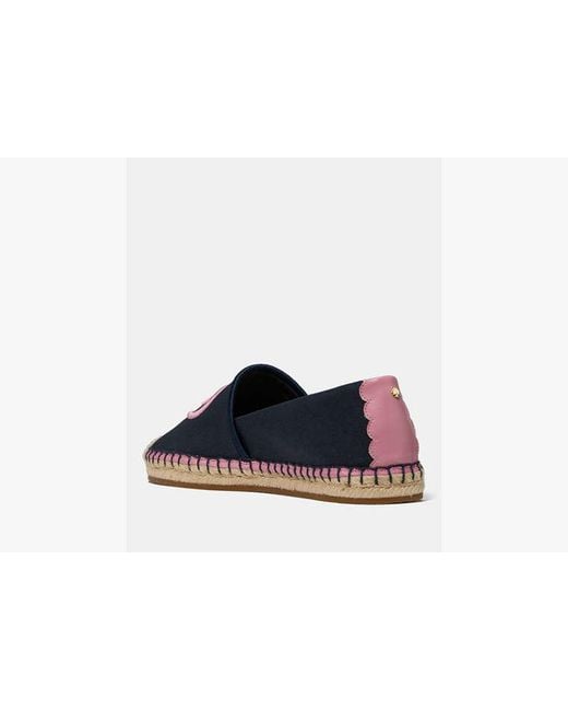 Kate Spade Blue Gwen Heart Spade Espadrille Flat