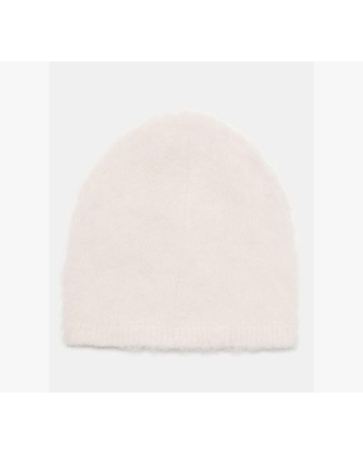 Kate Spade White Hedgehog Patch Brushy Beanie