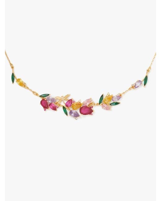 Kate Spade Pink Greenhouse Floral Necklace