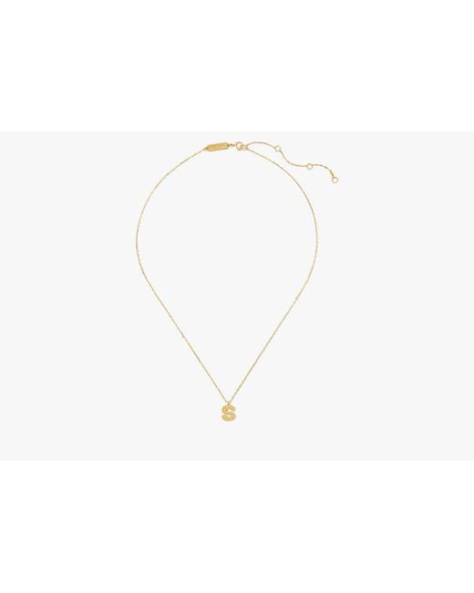 Kate Spade White Kate Spade Fine Love Letter S Initial Pendant