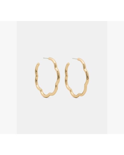 Kate Spade White Kate Spade Wave Hoop Earring