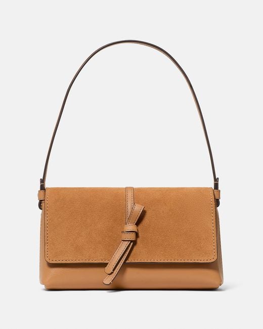 Kate Spade Brown Loop Suede Small Shoulder Bag