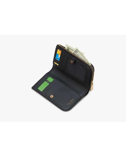 Kate Spade Green Deco Portemonnaie Mit Steppmuster, Kompakt