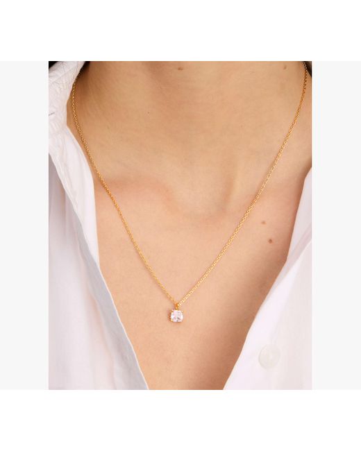 Kate Spade White Little Luxuries 6mm Square Pendant