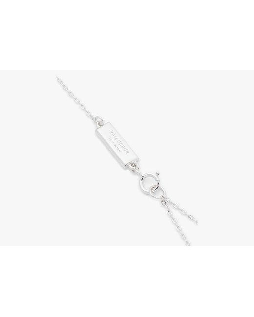 Kate Spade White Kate Spade Fine Meant To Be Heart Pendant