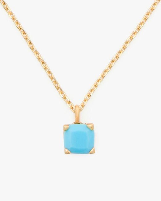 Kate Spade Blue Little Luxuries 6mm Square Pendant