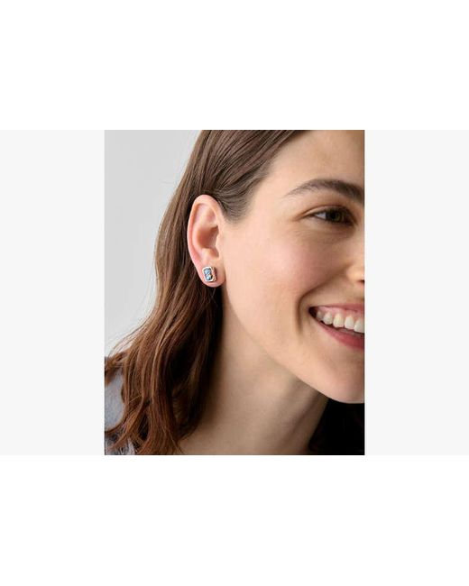 Kate Spade White Molten Glass Studs