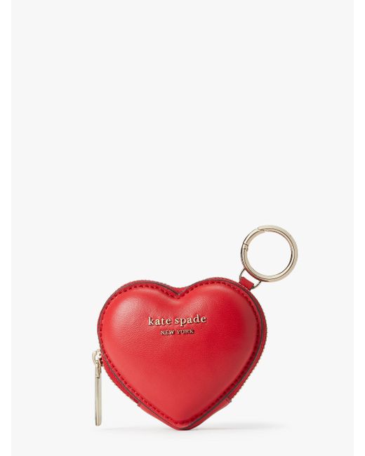 Kate Spade Heart 3d Coin Purse in Red - Lyst