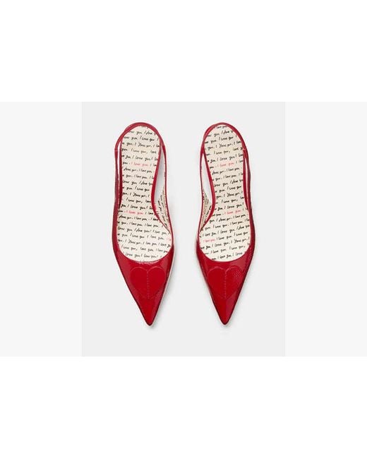 Kate Spade Red Lover Slingback Kitten Heel