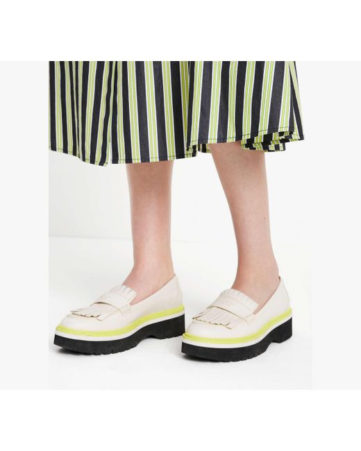 Kate Spade White Caddy Loafers