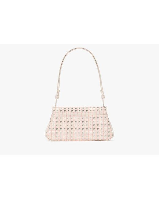 Kate Spade White Grace Perforated Convertible Shoulder Bag