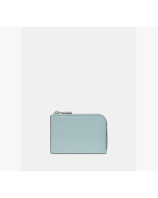 Kate Spade Blue Mini Zip Card Case