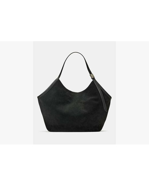 Kate Spade Black Deco Suede Large Tulip Tote
