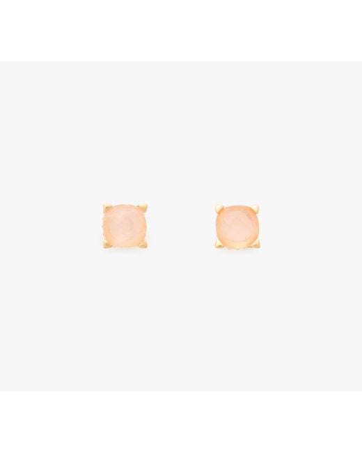 Kate Spade White Little Luxuries 6Mm Square Studs