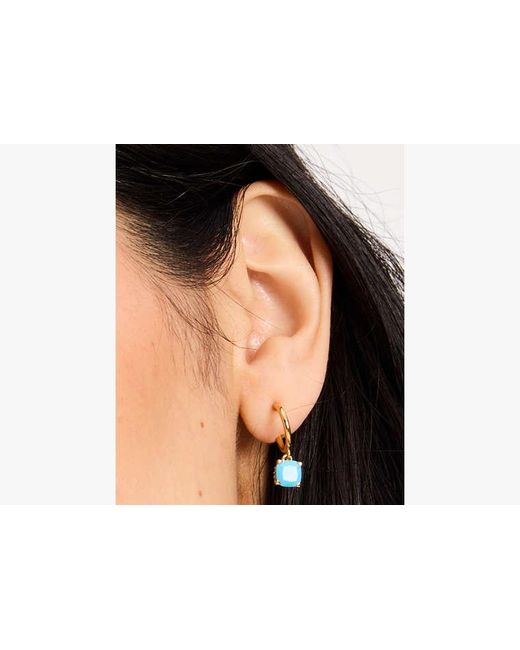 Kate Spade Blue Little Luxuries 6mm Square Huggies