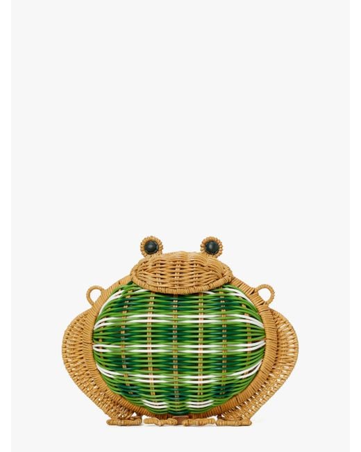 Kate Spade Hoppkins Wicker Frog Crossbody in Green Lyst
