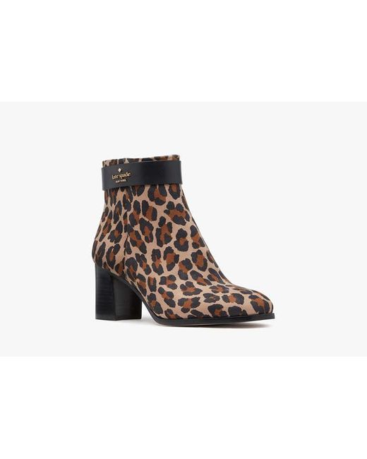 Kate Spade Brown Morgan Spotted Leopard Stiefelette