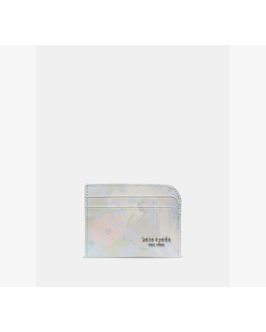 Kate Spade White Devin Hidden Garden Card Holder