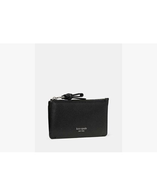 Kate Spade Black Loop East West Zip Card Case