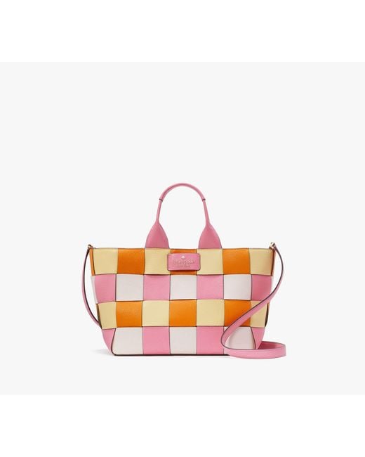 Kate Spade Multicolor Basket Woven Leather Tote