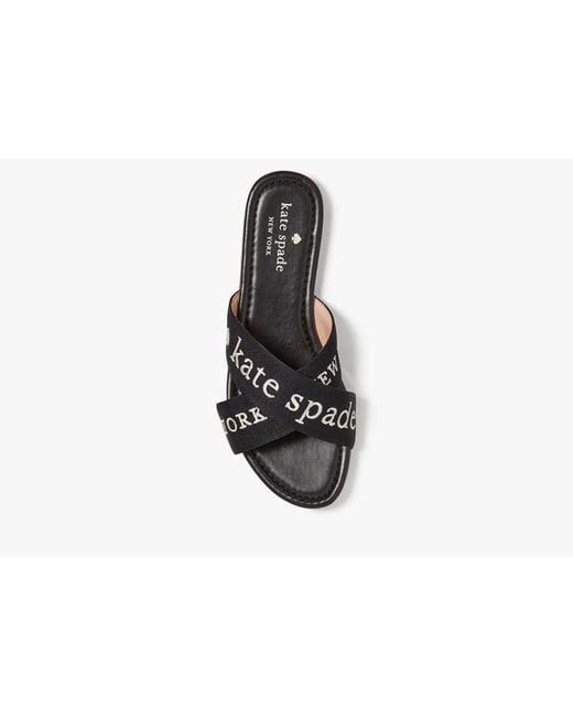 Kate Spade Black Piper Slide