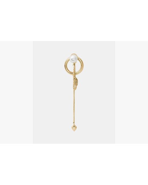 Kate Spade White Chain Reaction Front Back Studs