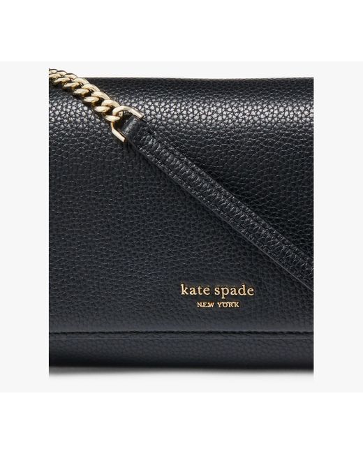 Kate Spade Black Ava Flap Chain Wallet