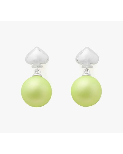 Kate Spade Green Pearlie Drop Earrings