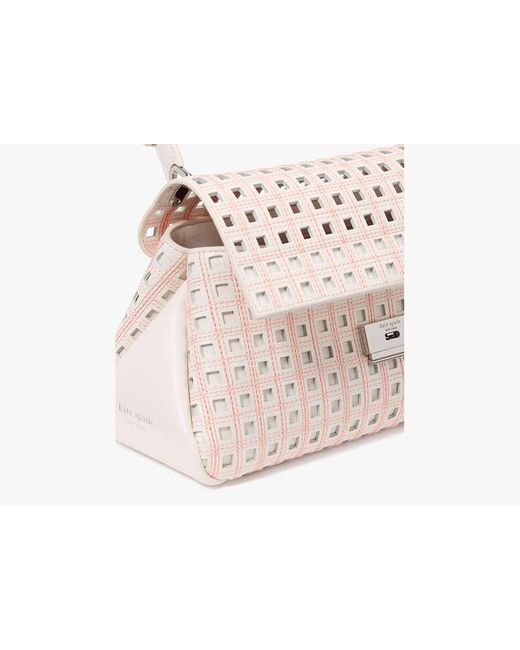 Kate Spade White Grace Perforated Convertible Shoulder Bag