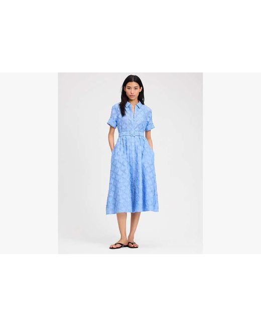 Kate Spade Belted Midi Shirt Dress in Blue | Lyst UK