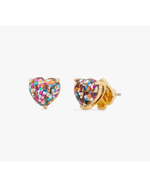 Kate Spade White My Love Heart Studs