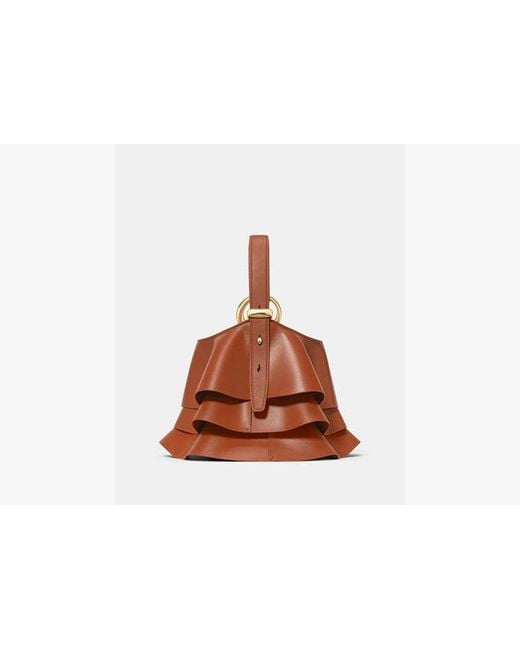 Kate Spade Brown Halo Pleated Wave Mini Bucket Bag