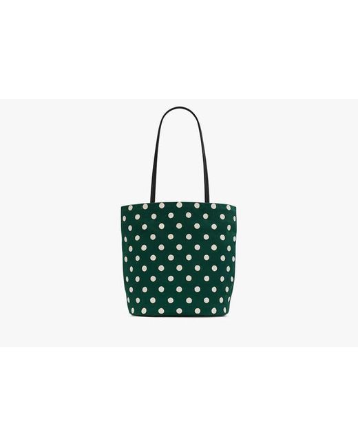 Kate Spade Green On Purpose Sunshine Dot Printed Canvas Large Tote