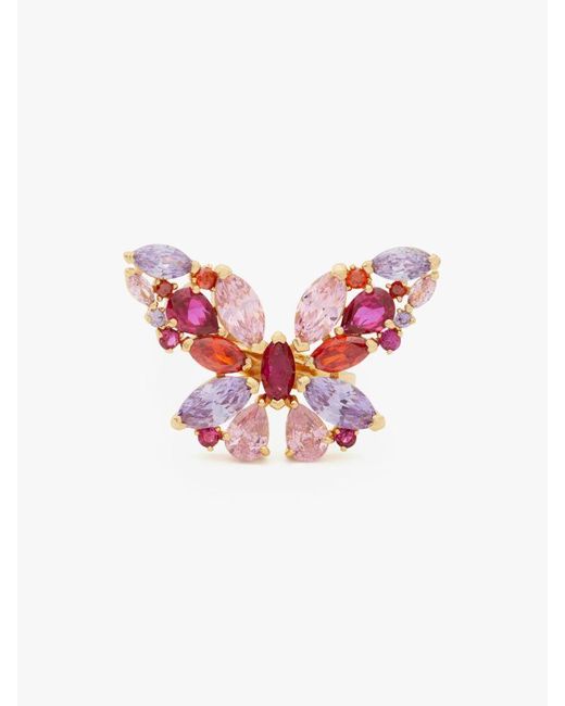 Kate Spade Pink Social Butterfly Statement Ring