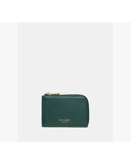 Kate Spade Green Mini Zip Card Case