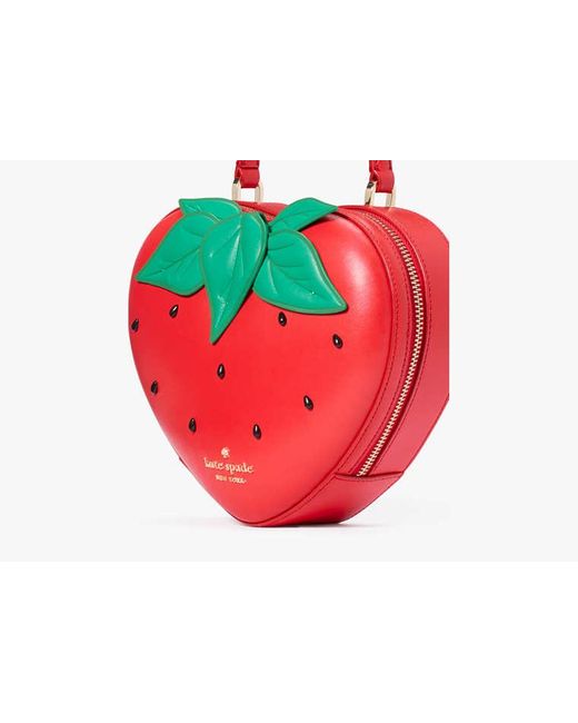 Kate Spade Pink Strawberry Dreams 3D-Umhängetasche in Erdbeerform