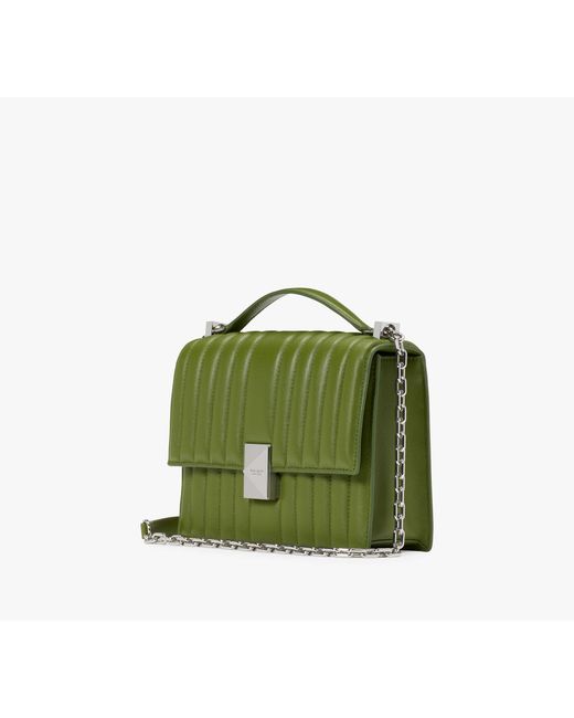 Kate Spade Green Deco Quilted Chain Shoulder Bag