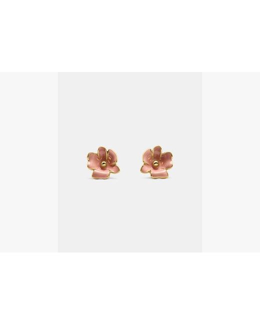 Kate Spade White Golden Bloom Flower Studs