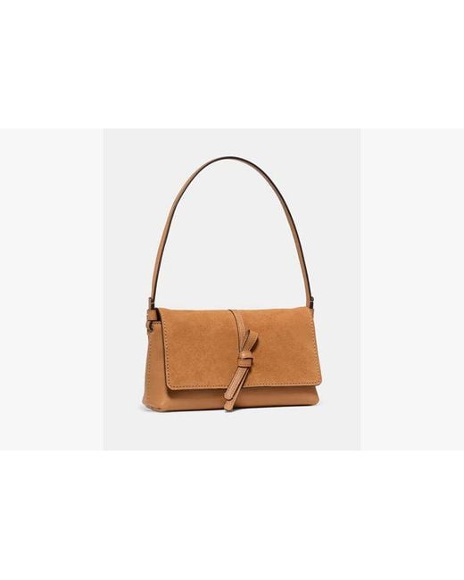 Kate Spade Brown Loop Suede Small Shoulder Bag