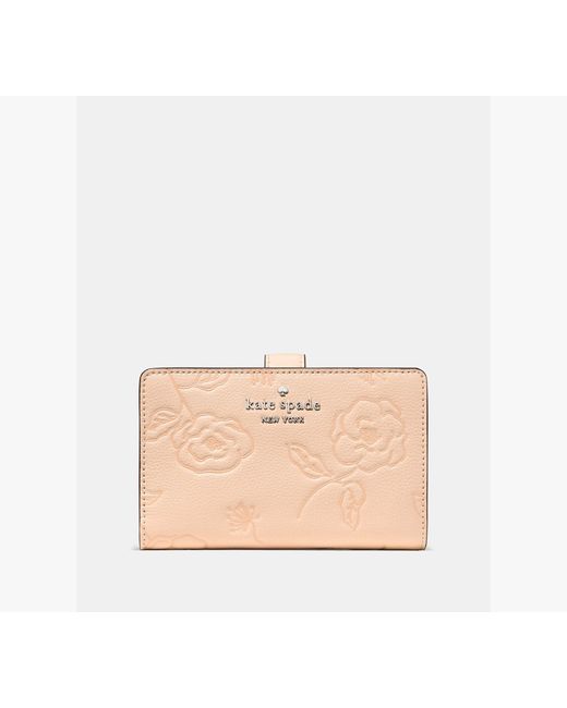 Kate Spade Natural Kate Spade Floral Medium Bifold Wallet
