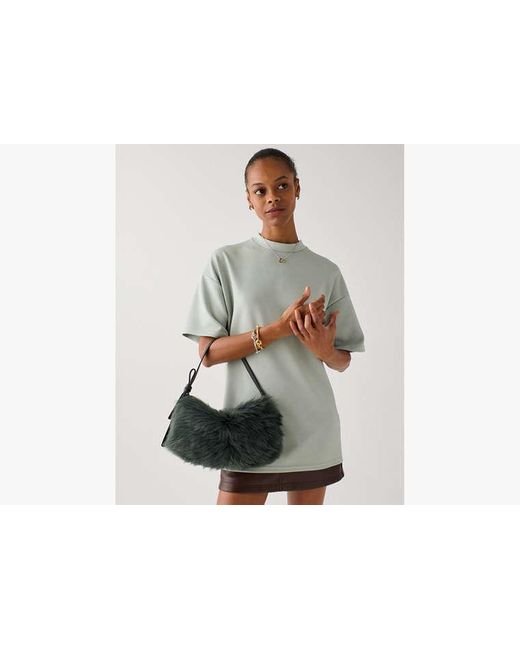 Kate Spade Black Loop Shearling Shoulder Bag