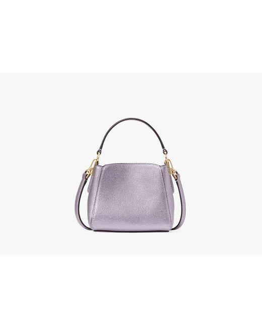 Kate Spade Black Phoebe Metallic Mini Top Handle Crossbody