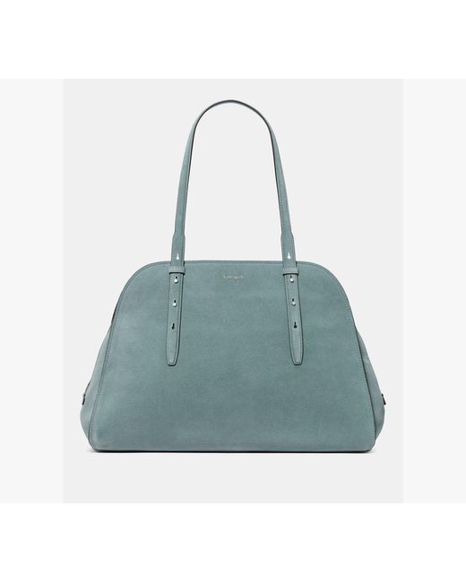 Kate Spade Blue Maise Suede Carryall Bag