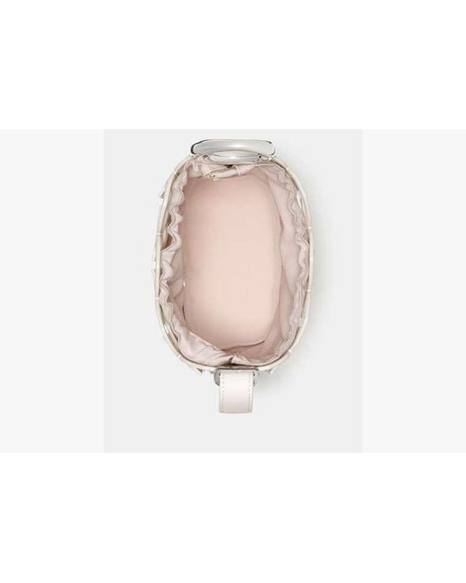 Kate Spade White Halo Woven Mini Bucket Bag