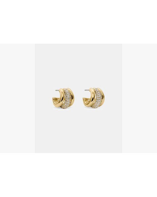 Kate Spade White Kate Spade Tiny Twinkles Pave Trio Huggies Earring